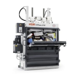 מכבש קרטונים תעשייתי HSM V-Press 818 plus 18.5 טון, 185kN, חבילות 200 ק"ג