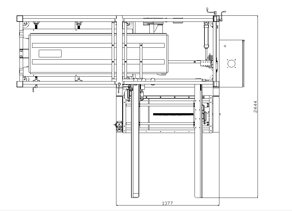 AUTOBOX מכונת הקמה - שרטוט פריסה עם שולחן עבודה אופקי