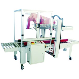 AUTO&FOLD-5050 מכונת הדבקת קרטונים אוטומטית 48-72 mm כיוון אוטומטי של גובה ורוחב וסגירת דש עליון